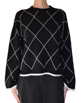 Maglione girocollo rombi