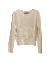 Cardigan in maglia con pizzo