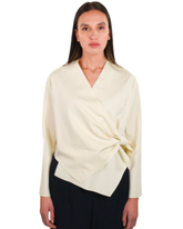 Blusa stretch ad incrocio