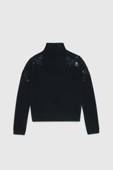 Lupetto in lana con ricami in paillettes