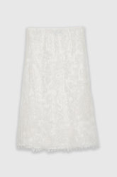 Gonna longuette di pizzo e paillettes