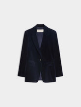 Blazer sfiancato in velluto