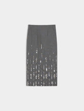 Gonna pencil ricamata