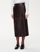 Gonna longuette ecopelle