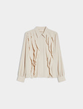 Camicia in georgette con ruches