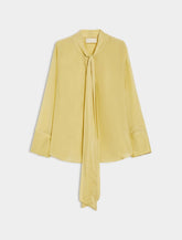 Camicia in misto seta con maxi fiocco