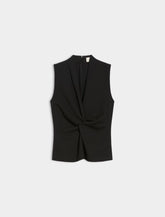 Top in twill con nodo