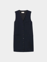 Abito corto con bottoni centrali