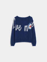 Maglia in misto mohair con disegno