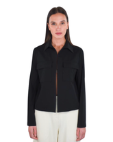 Giacca boxy con tasche frontali