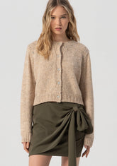 Cardigan regular con pietre luminose applicate