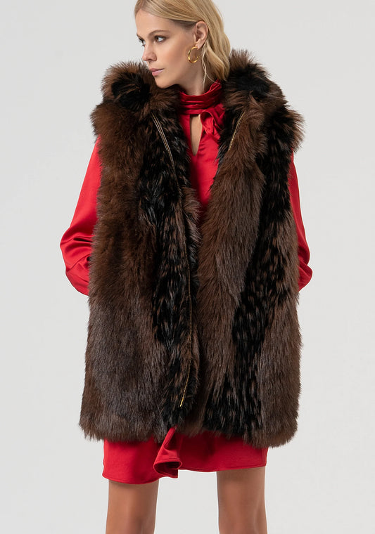 fracomina-hoodie-fur-vest-brown-fr25wc4006o44501-091 1