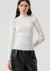 Maglia slim con punto losanga