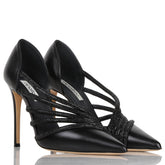 Décollté in morbida nappa con strass