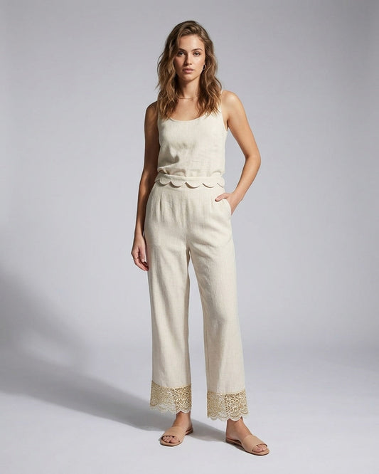 Pantalone in lino dal gusto essenziale