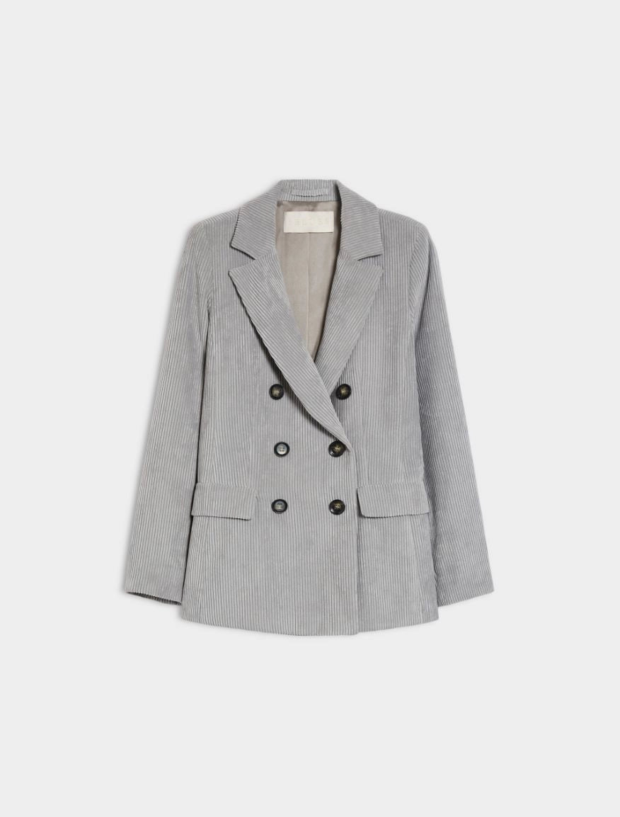 Blazer doppiopetto in velluto a coste