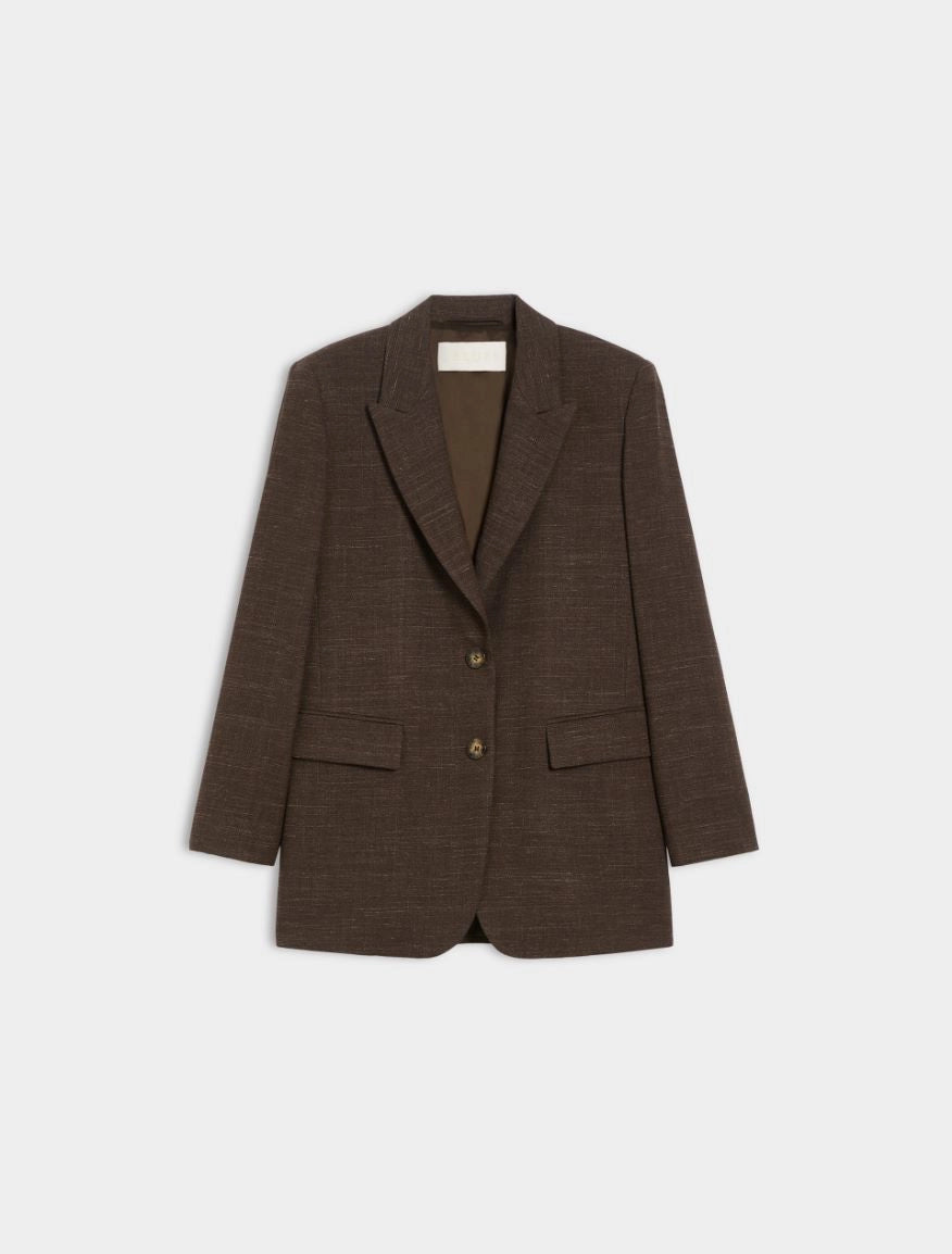 Blazer sfiancato in misto lana