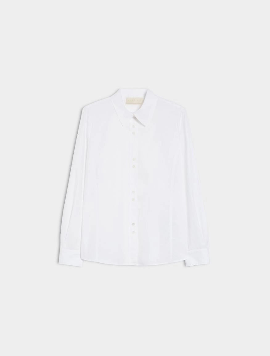 Camicia semiaderente regular in popeline