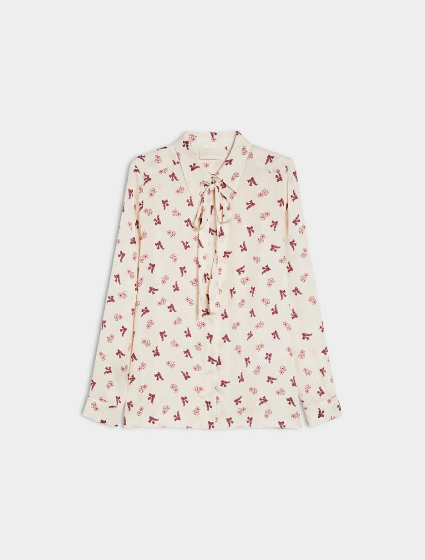 Camicia in raso stampata