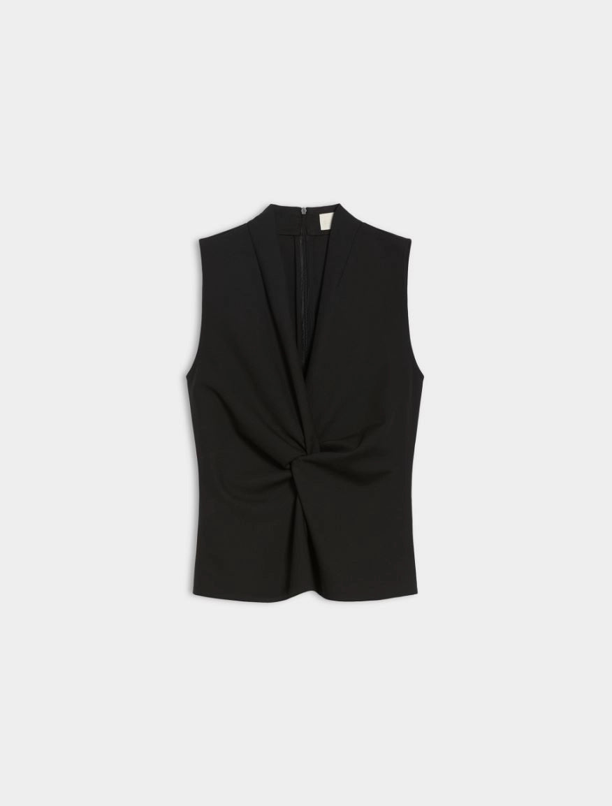 Top in twill con nodo