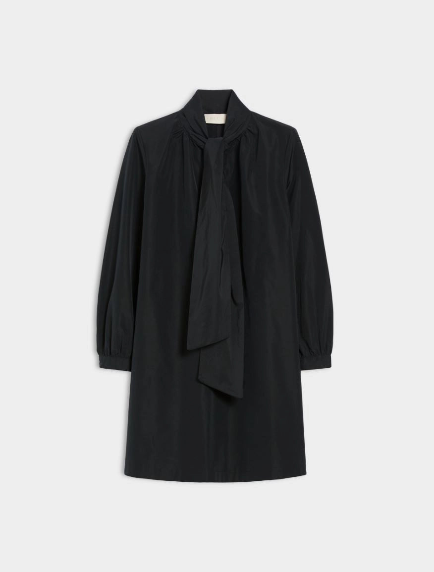 Abito corto con maxi fiocco