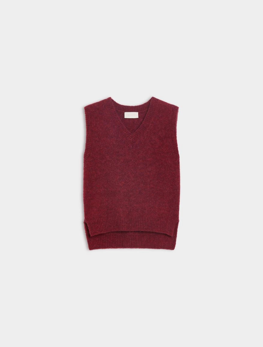 Gilet in maglia misto alpaca