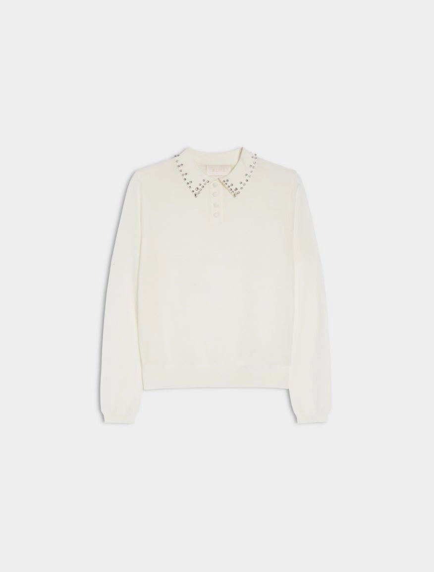 Maglia aderente con strass