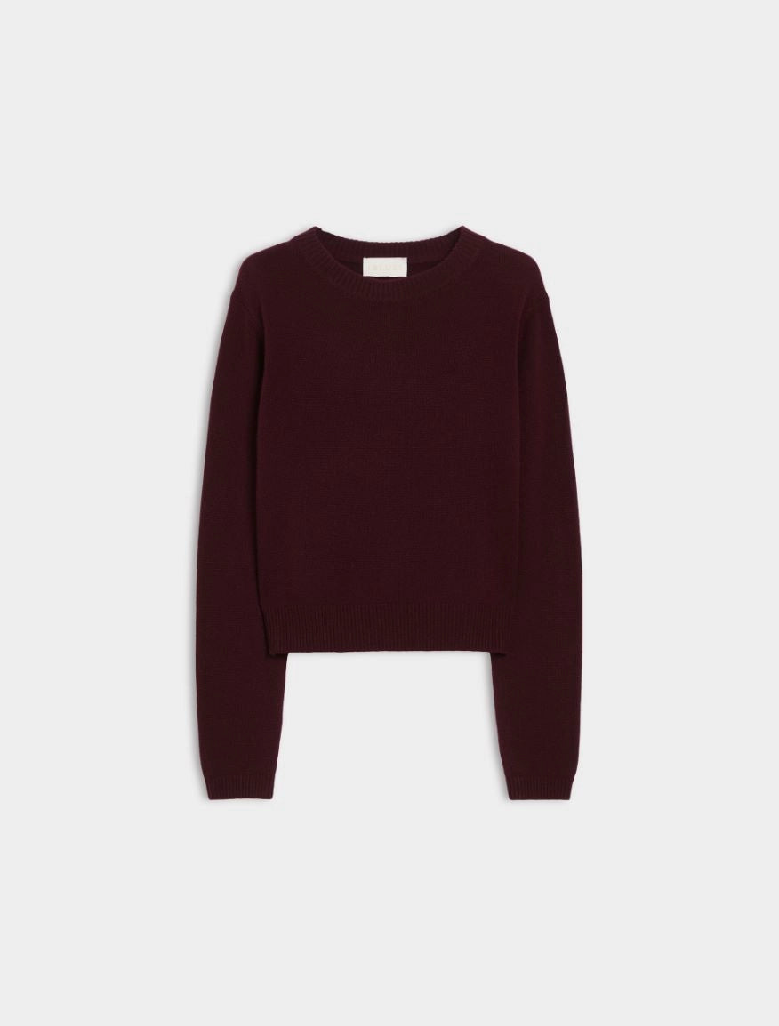 Maglia girocollo misto cashmere