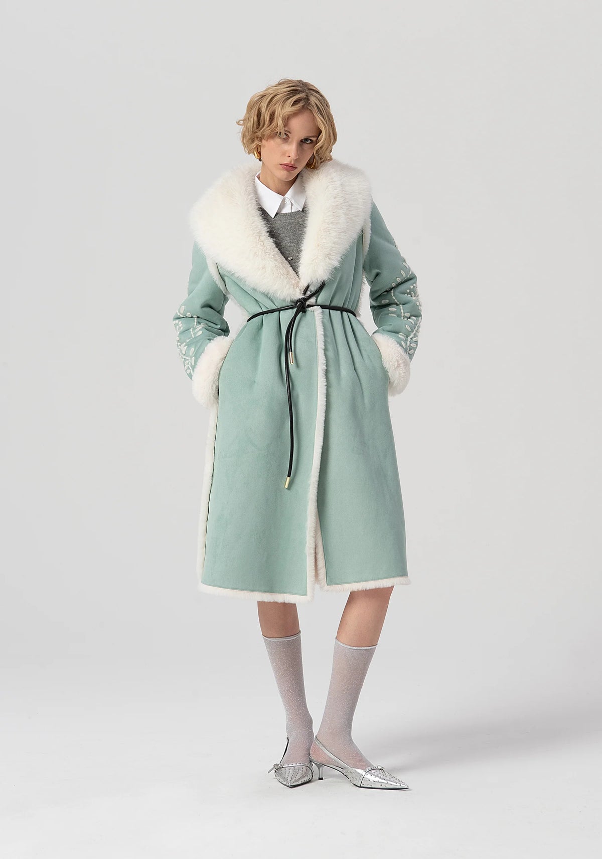 Cappotto over con rever sciallato