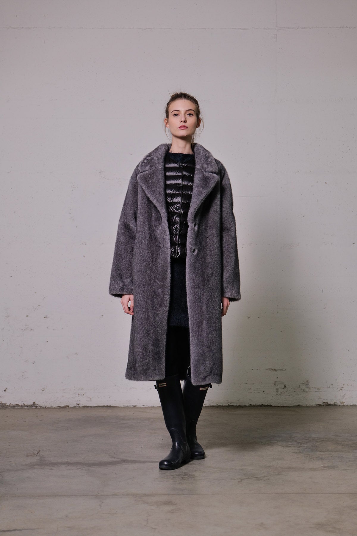 Cappotto reversibile in eco pelliccia