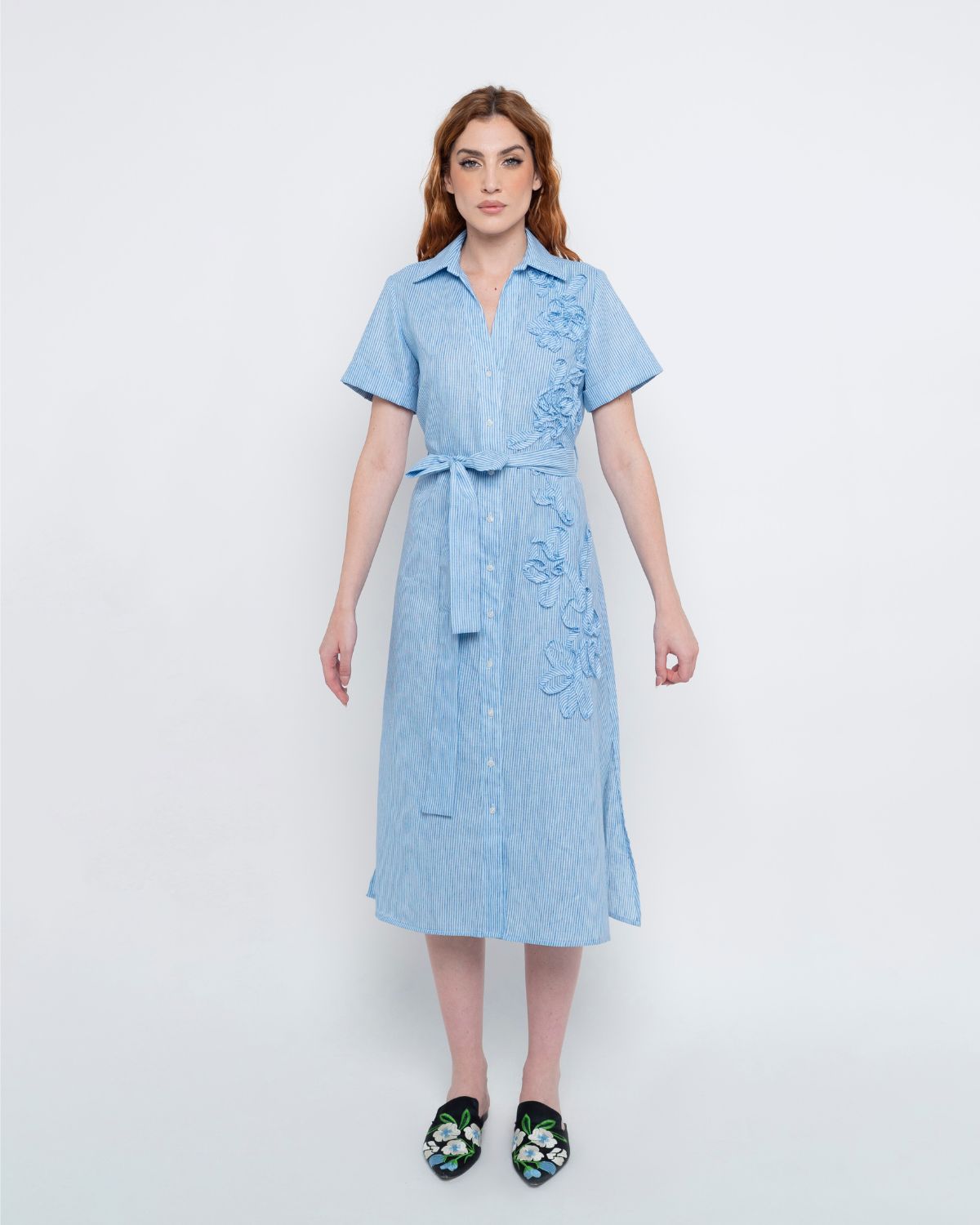 Abito Trapezio Riga Cielo