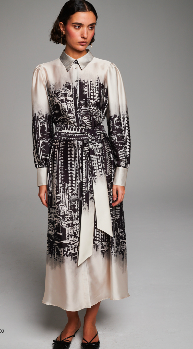 Abito chemisier stampato
