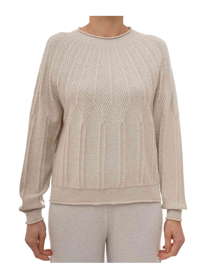 Maglia jacquard collo tondo