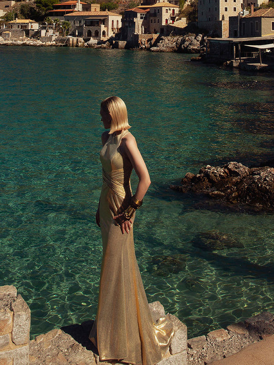 abito-lungo-da-cerimonia-con-collo-allamericana 2