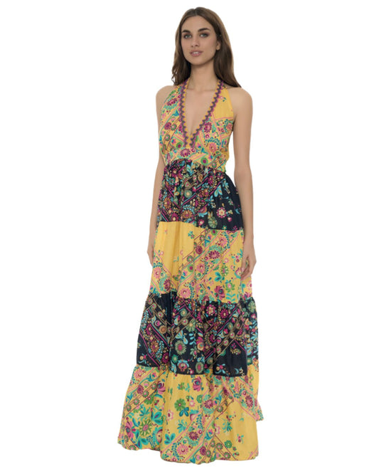Abito patchwork folk