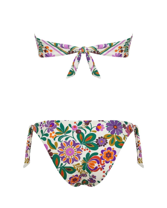 Bikini fascia fiori strass