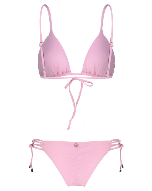 Bikini triangolo slip paillettes e pizzo