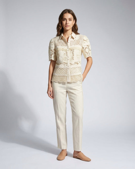 Camicia in lino dalla linea pulita