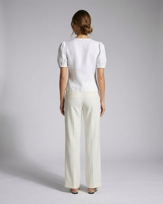 Camicia fluida in ramie e cotone