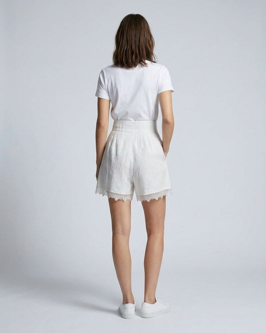 Bermuda fluidi in ramie e cotone